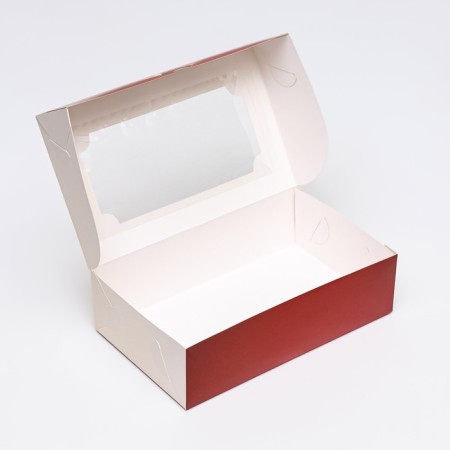 Folding box with a window for marshmallows "Golden Balt", 25 x 15 x 7 cm-5