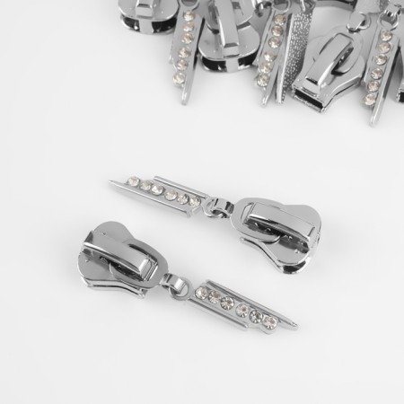 Automatic castle for lightning "Tractor", No. 8, decorative, 10 pcs, Nickel color-1