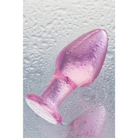 Sexus Glass anal plug, glass, pink, 10 cm, d = 4 cm-4