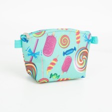 Cosmetic bag with lightning, mint color
