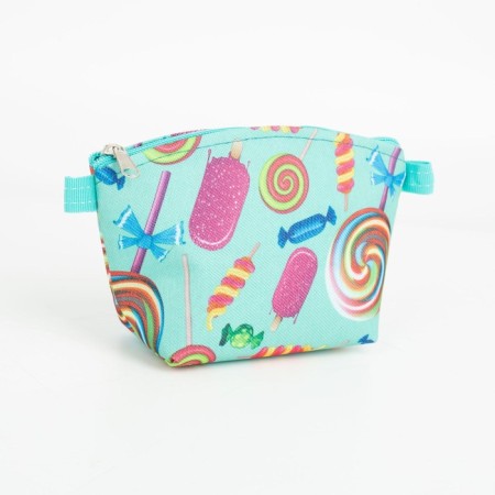 Cosmetic bag with lightning, mint color