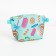 Cosmetic bag with lightning, mint color