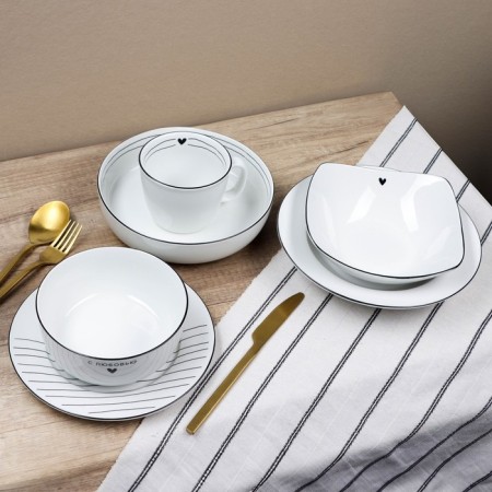 Deep plate of ceramic “With Love”, 17.5 x 17.5 x 5.5 cm, 500 ml, white color-7