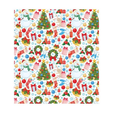 Set of napkins for setting the table "New Year's snowmen", rectangular, size 32x46 cm, 4 pcs-1