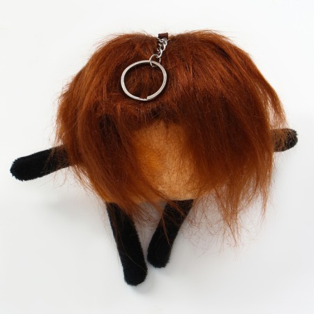 Soft toy "Troll-Glazastik" on the key fob, 10 cm-1
