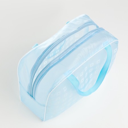 Cosmetic bag with lightning, blue color-2