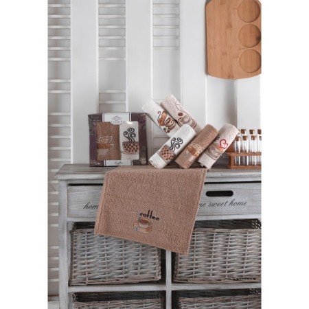 Set of terry napkins Diva Afrodita Ceylin "Coffee", size 30x50 cm, 2 pcs-1