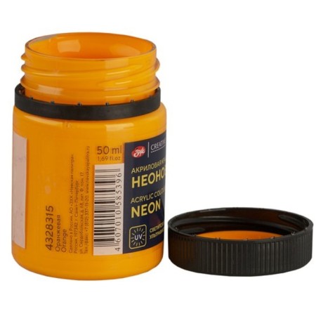 Acrylic paint FLUO 50 ml, ZHK Decola, fluorescent orange, 4328315-4