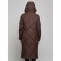 Coat insulated winter female, size 46, dark brown color