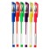 Set of gel pens, 6 colors, fluorescent, with rubber holders