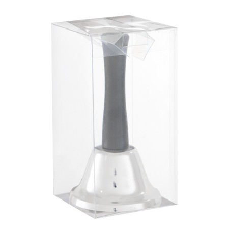 Metal bell, desktop call "Shine", 12 x 6.5 cm, silver-3