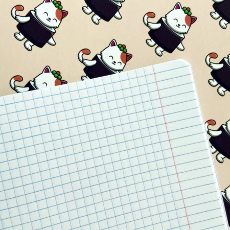 Notebook of 48 sheets in the cage "which", the cover coated cardboard, matte lamination of Soft Touch, mix-11