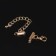 Counter for a bead bracelet (pair) 10mm, with a chain extension cord, color gold