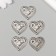 Decor metal for creativity "heart - I ♥ you" 2.5x2.3 cm