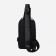 Male sling bag from textiles, black color