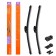Airline wiper brushes, frameless 2 pcs, 4 types, 530/530 mm