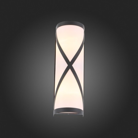 Street wall lamp ST LUCE. SL076.411.01. Agio. 2x60 watts, E27, 13x41 cm, black color-2