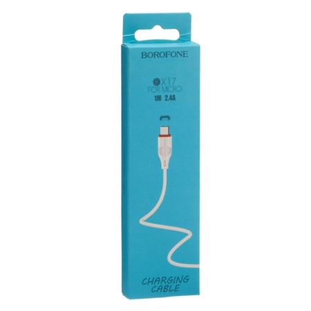 Cable Borofone BX17, Micro USB - USB, 2.4 A, 1 m, white-2