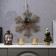 LED figure "Snowflake with beads" 40 cm, metal, 220 V, glow warm white