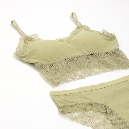 Female set (top, panties) olive color, size 42-44-1