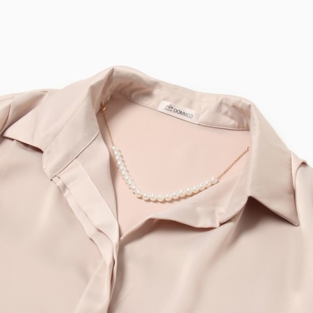 Female blouse, beige color, one size (42-46)-2