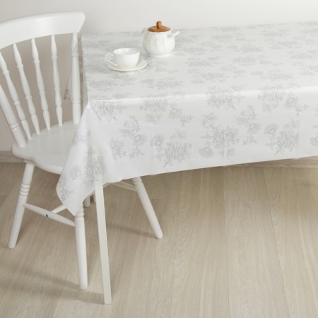 The tablecloth without the base is reusable "gzhel", 120 × 180 cm, silver color