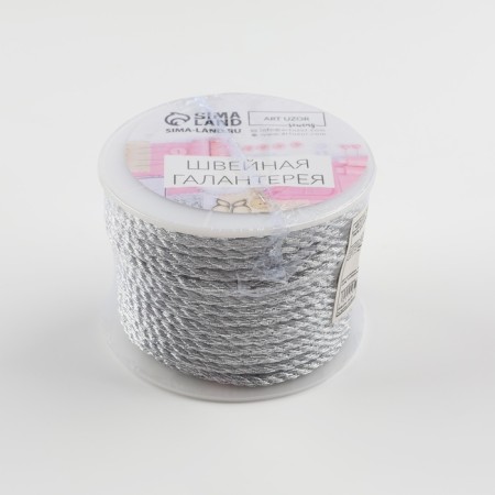 Thread for weaving, d = 4 mm, 15 ± 1 m, silver color-4
