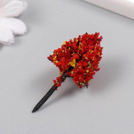 Artificial plant for creativity plastic "Autumn foliage" 7 cm-1