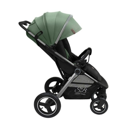 Walking stroller Sweet Baby Compatto, Silver Green color-12