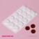 Form for chocolate “Hypnosis”, silicone, 29 × 17 × 1.1 cm, 15 cells (D = 4.2 cm), white color