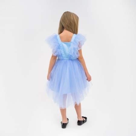 Elegant children's dress KAFTAN, size 30 (98-104 cm), blue-2