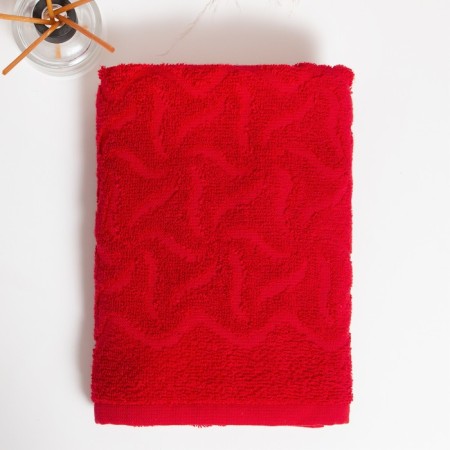 Tainted towel "Rainbow" color red, 50x90 cm, 305g/m2-1