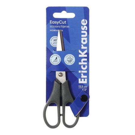 Scissors 13.5 cm Erichkrause "Easycut", double sharpening, mix, euro suspension-2