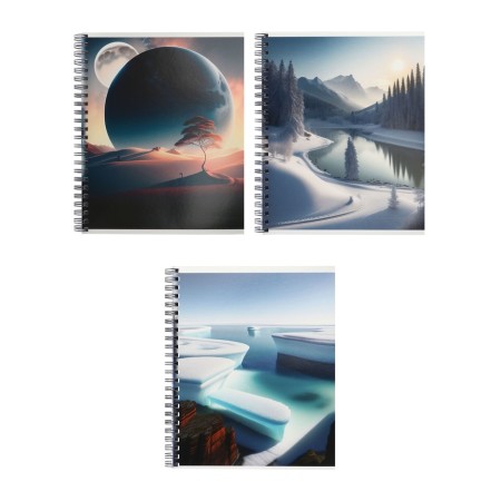 Notebook 96 liters on the crest Cosmic landscape, regional charts, twin+sequet Uf-lak, block offset, mix 1024694