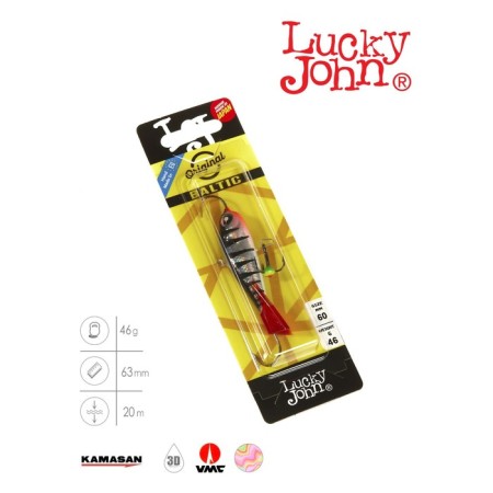 Balancir Lucky John Baltic 6 + tee, 6 cm, color 12hrt blister-2