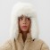 Female-heading hat Minaku, milk color, rr 56-58