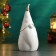 Figure "Round Gnome" 24x10x9cm, white with gilding