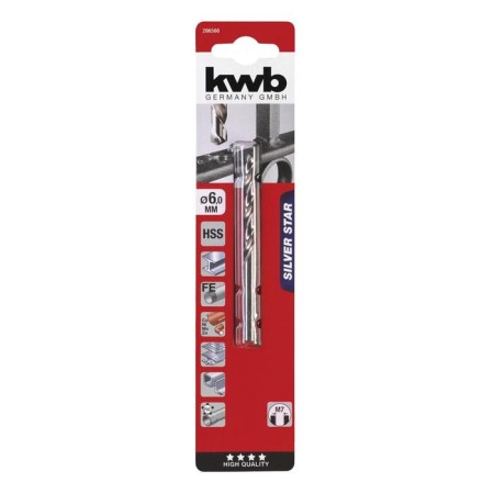 Metal drill KWB Silver Star, 6x93 mm, sharpening angle 135 °, stal HSS-G-1