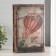 Safe-book wood, leatherette, mirror "Flying in a balloon" 24x16x5 cm