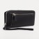 Male purse with lightning, for bills, for cards, for coins, black color