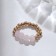Ring "Quartet", pink color with gold, 17 size