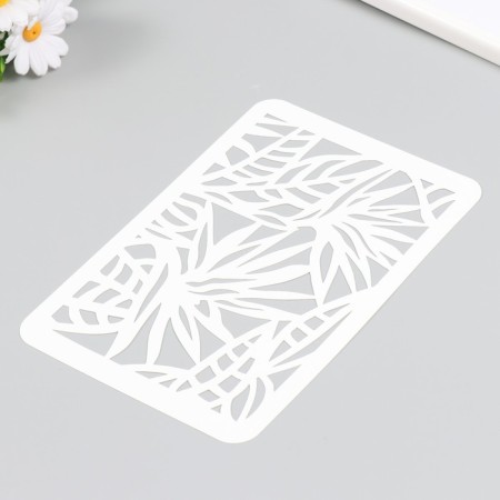 Plastic stencil "leaves" 16x24 cm-1