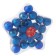 A set of jewelry plastic 24 pcs "Star" (balls, snowflakes) blue