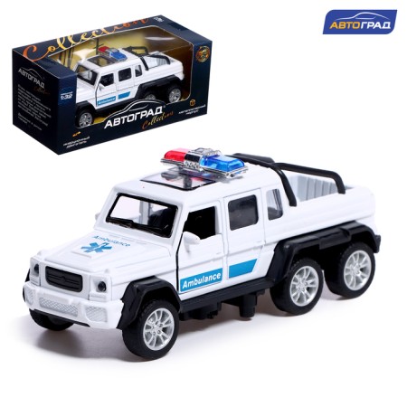 Metal machine "Jeep 6x6 of special services", 1:32, inertia, color white
