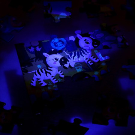 Puzzle with a flashlight "Funny Zoo", 88 details-5