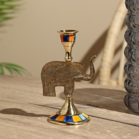 Summary "Elephant" 15 cm, brass-4