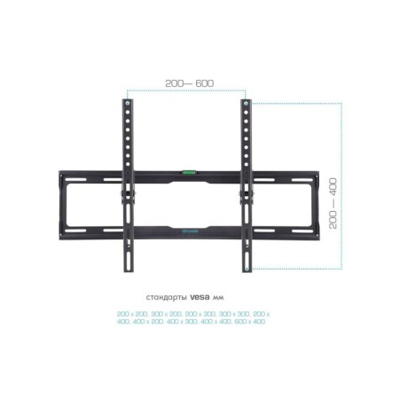 Tuarex OLIMP-112 bracket, for TV, inclined, 32-90 ", up to 40 kg, 25 mm, black-6