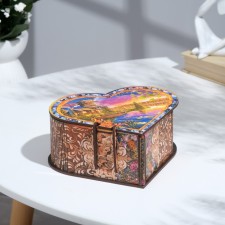Шкатулка сердце "Закат",16х14х7 см