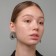 Earrings Metal "Atmosphere" solo, color gray color