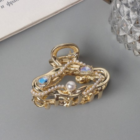 Hair crab "Edison Elite" Classic, 4.5 cm, gold